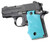 Hogue Rubber Grip with Finger Grooves for SIG Sauer P238 - Aqua
