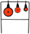 Birchwood Casey 46322 World of Targets Qualifier Rimfire Pistol/Rifle AR500 Steel Black/Orange Bullseye Illustration Impact Enhancement Motion