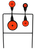 Birchwood Casey 46422 World of Targets Duplex Rimfire Pistol/Rifle AR500 Steel Black/Orange Bullseye Illustration Impact Enhancement Motion