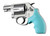 Hogue Rubber Bantam Style Grip for S&W J Frame Round Butt - Aqua