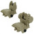TacFire AR-15 45 Same Plane/Low Profile Pop Up Sights Tan