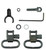 Grovtec Two Piece Barrel Band Swivel Sets .585 - .635 Diameter Black 2/ct