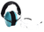 Pyramex VGCOMBO410 Low-Profile Combo Kit  Scratch Resistant Clear Lens & Frame with Rubber Temple Tips Powder Blue Low-Profile Earmuffs