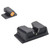 Meprolight Hyper Bright V-Sight Fixed Pistol Set for S&W M&P Full Size Compact Green with Orange Front
