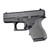 Hogue HandAll Beavertail Handgun Grip Sleeve for Glock 42 43 Slate Grey