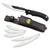 Outdoor Edge RazorMax Replaceable Fixed Knife 3-1/2" Drop Point Blade 5" Boning Blade Black
