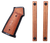Sharps Bros SBARG01 AR-15 Grip Set Black Cerakote 6061-T6 Aluminum Frame w/Brazilian Cherry Inserts