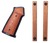 Sharps Bros SBARG01 AR-15 Grip Set Black Cerakote 6061-T6 Aluminum Frame w/Brazilian Cherry Inserts