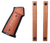 Sharps Bros SBARG01 AR-15 Grip Set Black Cerakote 6061-T6 Aluminum Frame w/Brazilian Cherry Inserts