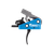 Timney Triggers 663S Targa Long Trigger  Two-Stage Curved Trigger with 2 lbs Draw Weight & Black/Blue Finish for AR-Platform