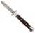 Steel River Knives SGSWRDAM Spartan  3.9" Italian Bayonet Damascus 5.1" Snakewood Buffalo Horn Handle Side Open