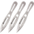 Smith & Wesson Knives SWTK10CP Bullseye Throwing Knives 5" Fixed Dual Edge Spear Point Plain 2Cr13MoV SS Blade, Stainless Steel Handle, Includes Sheath Set of 3, 10" OAL