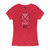 WOMEN'S SUGAR SKULL BLEND T-SHIRT RED HEAHTER 2XL