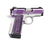 Kimber Mfg, Inc 3300214 Micro 9  9mm Luger 7+1 3.15" Stainless Ramped Steel Barrel, Purple PVD w/Border Engraving Stainless Steel Serrated Slide, Kimpro II Silver Aluminum Frame, Black/Purple G10 Grip