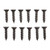 8X3/4'' STEEL FLAT HEAD WOOD SCREWS BLUED 12 PACK