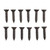8X3/4'' STEEL FLAT HEAD WOOD SCREWS BLUED 12 PACK