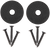 Allen 5649 Disc Gun & Tool Magnet Set Black Metal Screw On 2 pk
