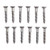 4X3/4'' STEEL FLAT HEAD WOOD SCREWS BLUED 12 PACK