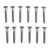 4X3/4'' STEEL FLAT HEAD WOOD SCREWS BLUED 12 PACK