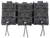 High Speed Gear 45DD00BK TACO Double Decker Shingle Black Nylong, Triple Shingle (3 Rifle/3 Pistol Mags), Fits MOLLE