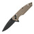 Bear & Son Zytel Slide Lock Folding Knife 2-3/4" Drop Point Desert Sand