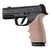 Hogue HandAll Beavertail Handgun Grip Sleeve for Sig Sauer P365 XMacro FDE