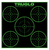 TruGlo TG11A25 Tru-See 5-Bull Target Self-Adhesive Heavy Paper Black/Green 12"x12" 5-Bullseye 25 Pack