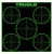 TruGlo TG11A25 Tru-See 5-Bull Target Self-Adhesive Heavy Paper Black/Green 12"x12" 5-Bullseye 25 Pack
