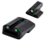TruGlo TG231G1A Tritium  Green Tritium Front & Rear/Black Nitride Fortress Frame, Compatible w/Glock 42/43/43X/48 Except MOS, Front Post/Rear Dovetail Mount