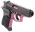 Bersa T380PNK8 Thunder  Micro-Compact Frame 380 ACP 8+1 3.50" Pink Cerakote Steel Barrel, Matte Black Serrated Steel Slide, Pink Cerakote Aluminum Frame
