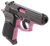 Bersa T380PNK8 Thunder  Micro-Compact Frame 380 ACP 8+1 3.50" Pink Cerakote Steel Barrel, Matte Black Serrated Steel Slide, Pink Cerakote Aluminum Frame