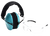 Pyramex VGCOMBO410 Low-Profile Combo Kit  Scratch Resistant Clear Lens & Frame with Rubber Temple Tips Powder Blue Low-Profile Earmuffs
