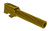 Rival Arms RA20G101E Precision Match Grade 9mm Luger Compatible w/Glock 17 Gen3-4, 4.49" Fluted Gold PVD Stainless Steel
