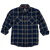 Hornady Gear 32203 Flannel Shirt  Large Navy/Black/Gray,  Cotton/Polyester, Relaxed Fit Button Up