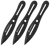Smith & Wesson Knives SWTK8BCP Bullseye Throwing Knives 4.26" Fixed Plain Black Oxide 2Cr13MoV SS Blade, Black Stainless Steel Handle, Includes Sheath, 8" OAL, Set of 3