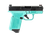Gforce Arms GF932512RB Rapture  Sub-Compact Frame 9mm Luger 12+1 3.25" Black Barrel, Black Cerakote Steel Optic Cut/Serrated Slide, Robin Egg Blue Cerakote Polymer Frame, Shield RMSc/RMR Footprint