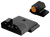 XS Sights SWR033S6N R3D Night Sights- Smith & Wesson  Black | Green Tritium Orange  Outline Front Sight Green Tritium  Rear Sight