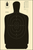 Action Target B27SBLACK100 Qualification Standard Silhouette Heavy Paper Hanging Black/White 100 Per Box