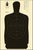 Action Target B27SBLACK100 Qualification Standard Silhouette Heavy Paper Hanging Black/White 100 Per Box