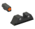 Meprolight USA 402243131 Hyper-Bright Sight Set Green Tritium Orange Outline Front Sight-Green Tritium Black Outline Rear Sight Glock 17/17L/19/22