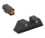 Meprolight USA 402243131 Hyper-Bright Sight Set Green Tritium Orange Outline Front Sight-Green Tritium Black Outline Rear Sight Glock 17/17L/19/22