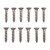 6X3/4'' STEEL FLAT HEAD WOOD SCREWS BLUED 12 PACK