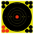 Birchwood Casey 34550 Shoot-N-C Reactive Target Self-Adhesive Paper Black/Yellow/Red 6" Bullseye 60 Pack