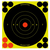 Birchwood Casey 34550 Shoot-N-C Reactive Target Self-Adhesive Paper Black/Yellow/Red 6" Bullseye 60 Pack
