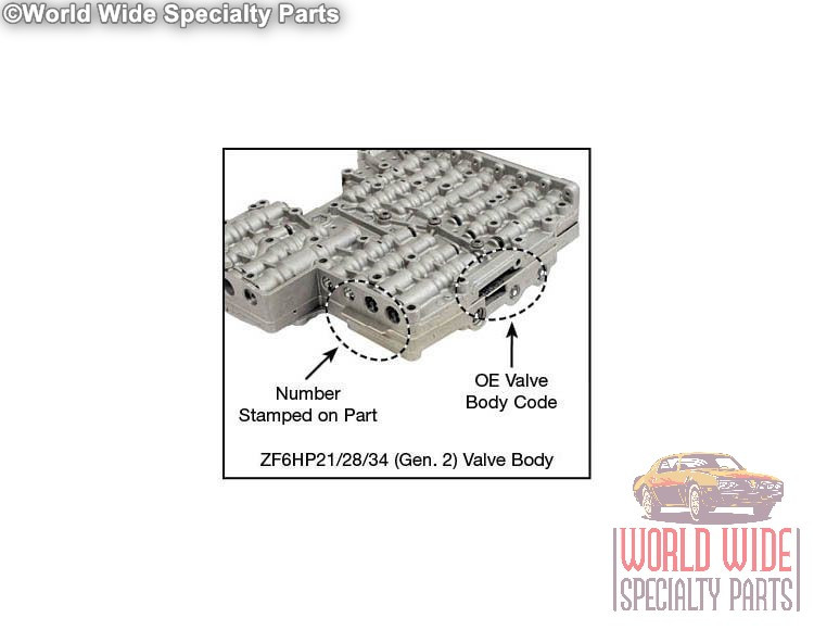 BMW ZF 6HP19 Valve Body 2001-2007, A052/B052 Plate Code - World