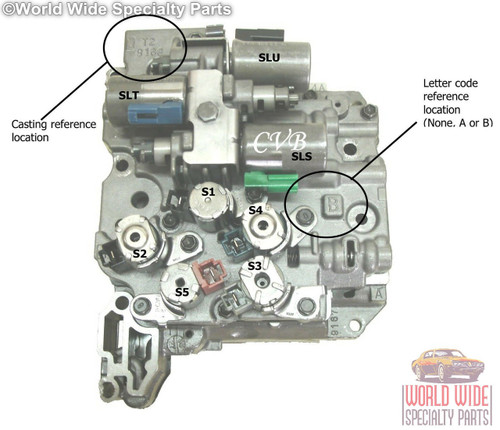 GM AF33, AW55-50SN Valve Body, Early Version, NO CODE