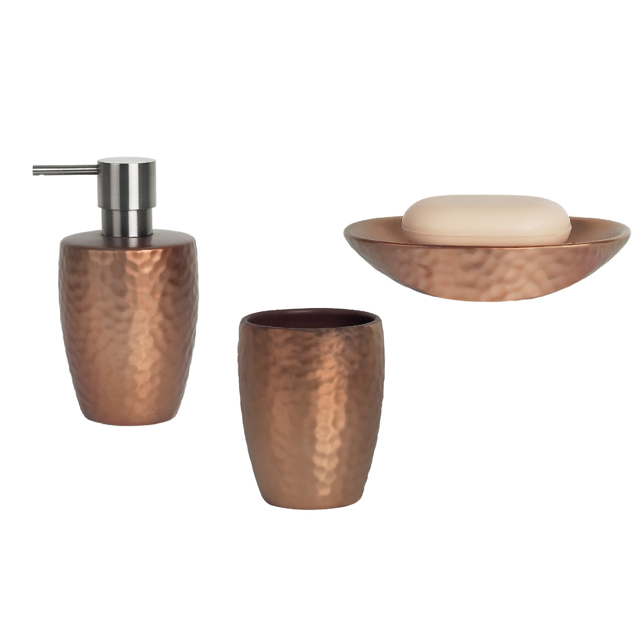 hammered copper bathroom accessories