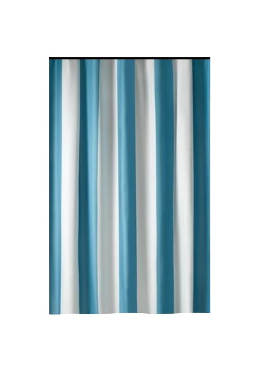 Extra Long Shower Curtain 72 x 78 Inch Gamma Polka Dot Blue Fabric 