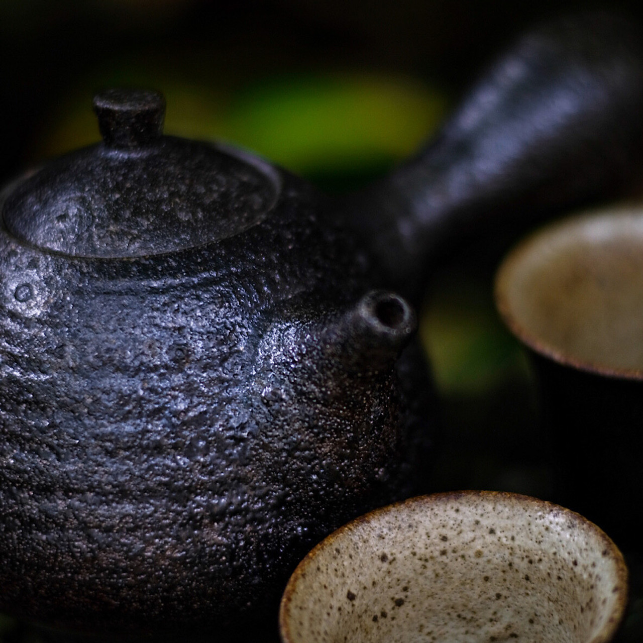 Stone Teapot With Juniper Wood Handle