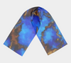 POEFASHION® Blue Boulder Opal 1 Long Scarf - Royal Blue and Bronze color